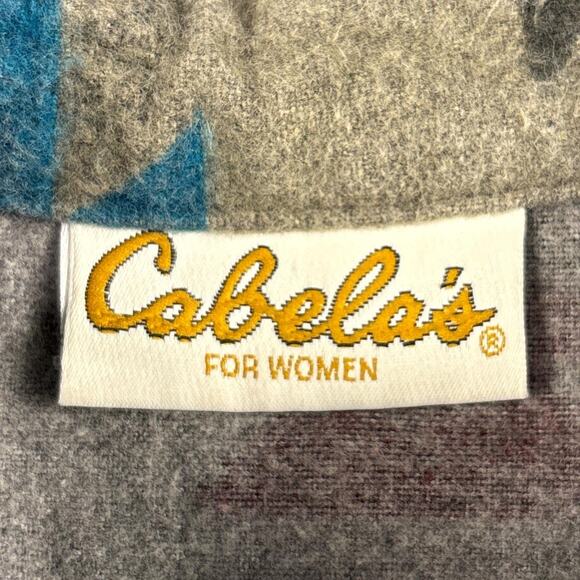 Women’s VTG Style Cabela’s Long Sleeve Aztec/Navajo Button Down Flannel Shirt S - Picture 5 of 5